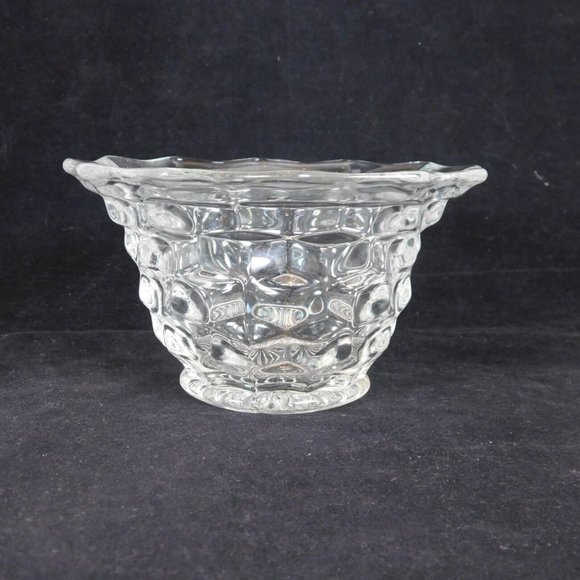 Fostoria American Clear Mayonnaise Bowl ONLY NO Underplate Spoon Ladle FLAW - Picture 1 of 7